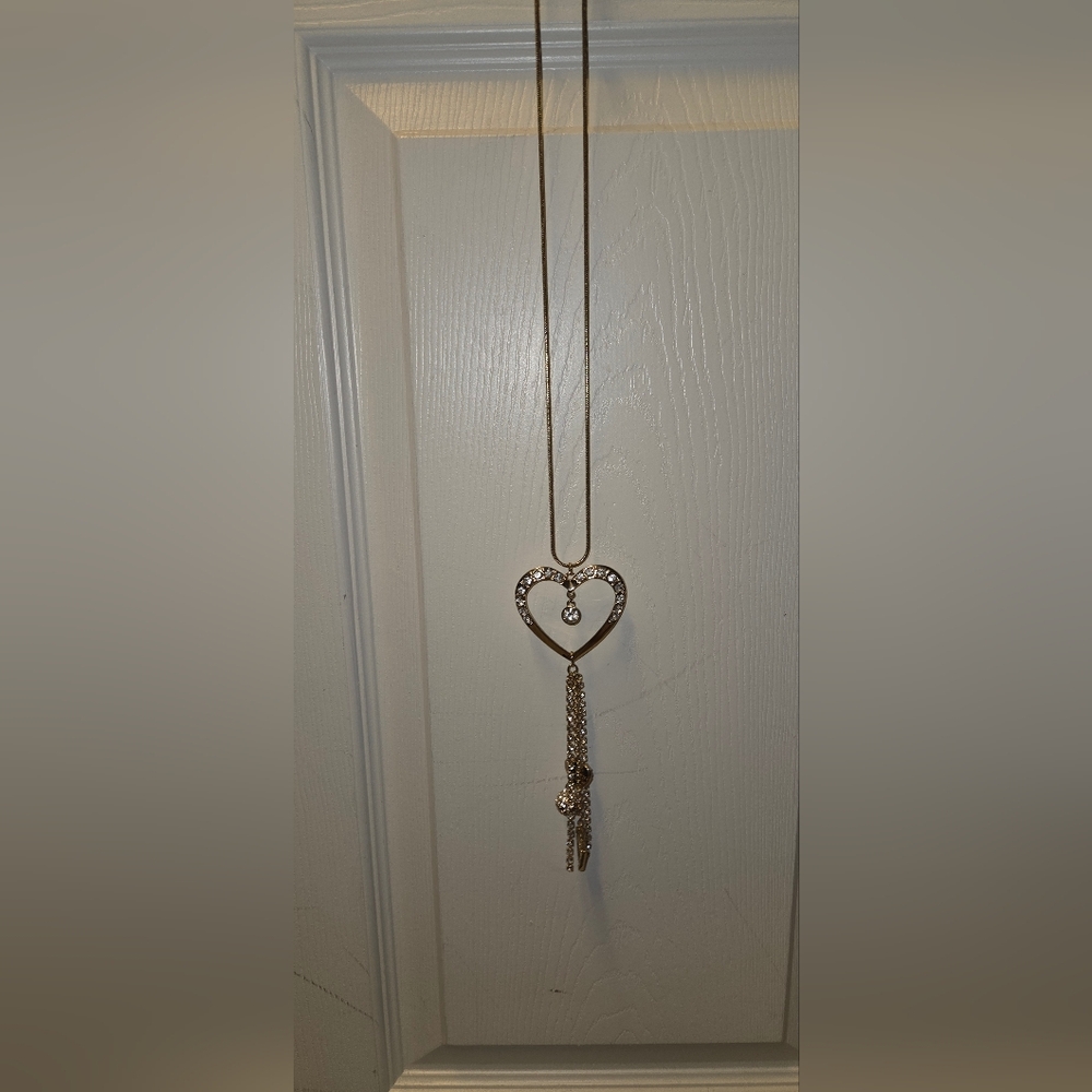 Guess Gold Heart Filigree Necklace